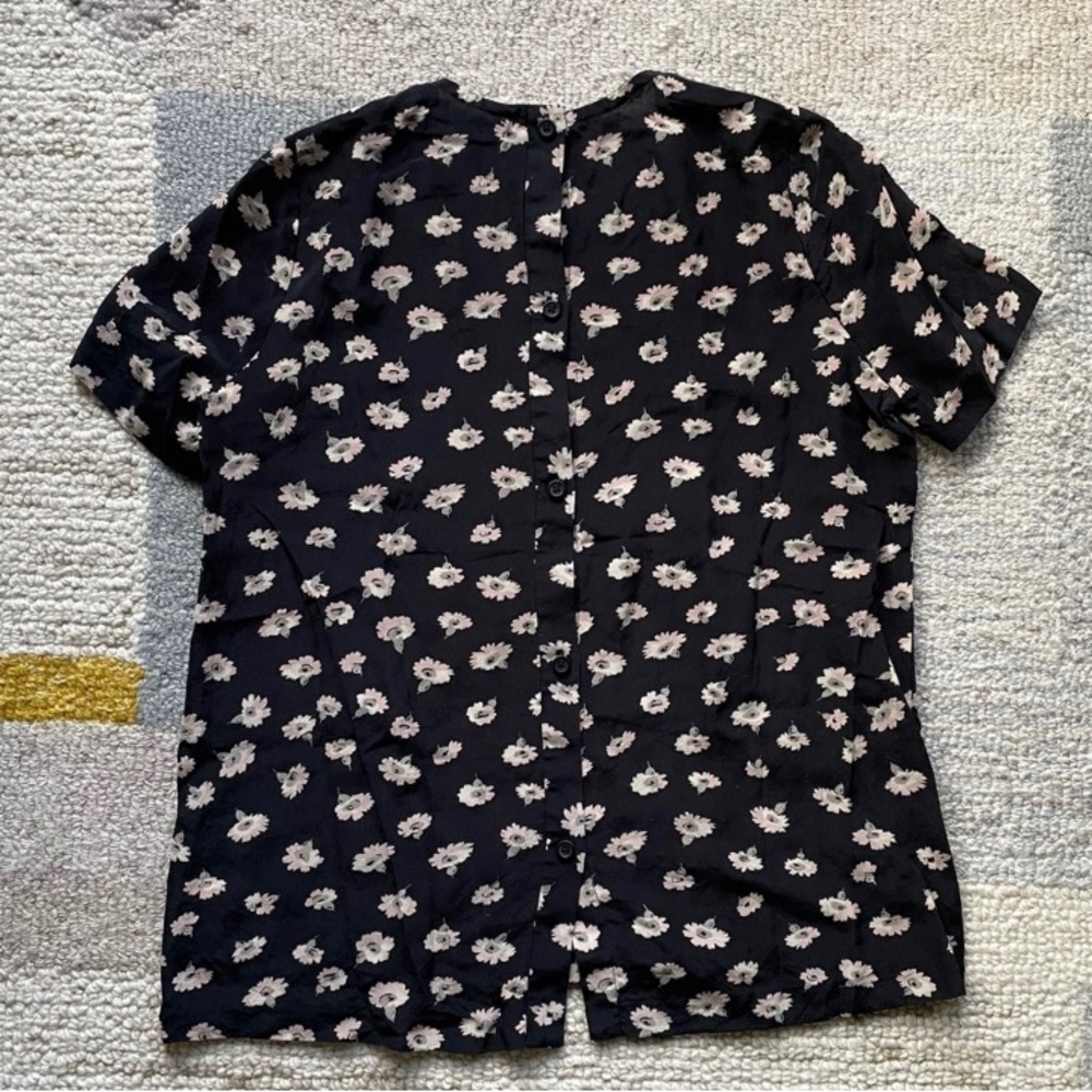Madewell 100% Silk floral blouse XXS - Picture 4 of 6